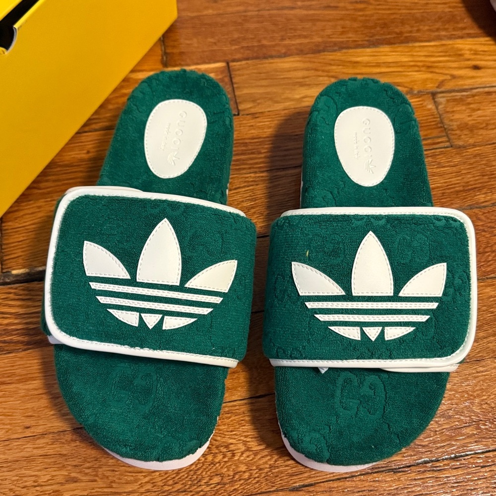 adidas x Gucci GG Platform Sandal Green - Picture 2 of 7